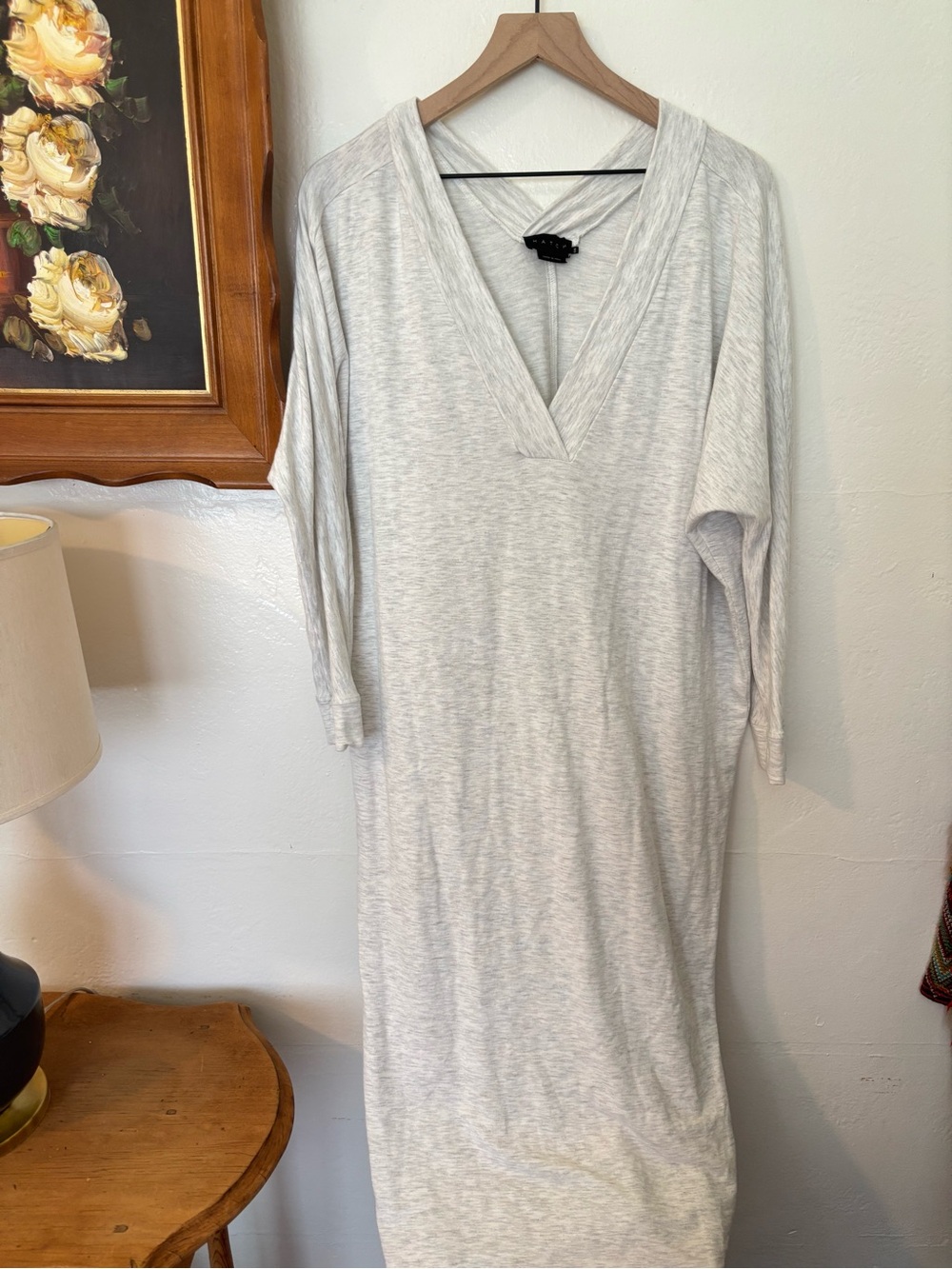 Hatch Maternity Pale Heather Gray Knit Dress